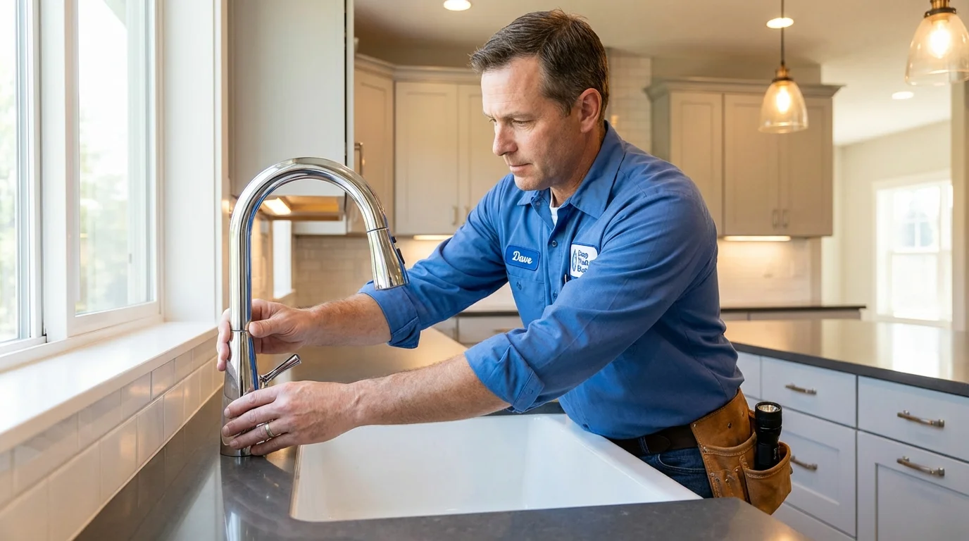 Kitchen faucet installation by Johns Plumbing LLC in Ashton